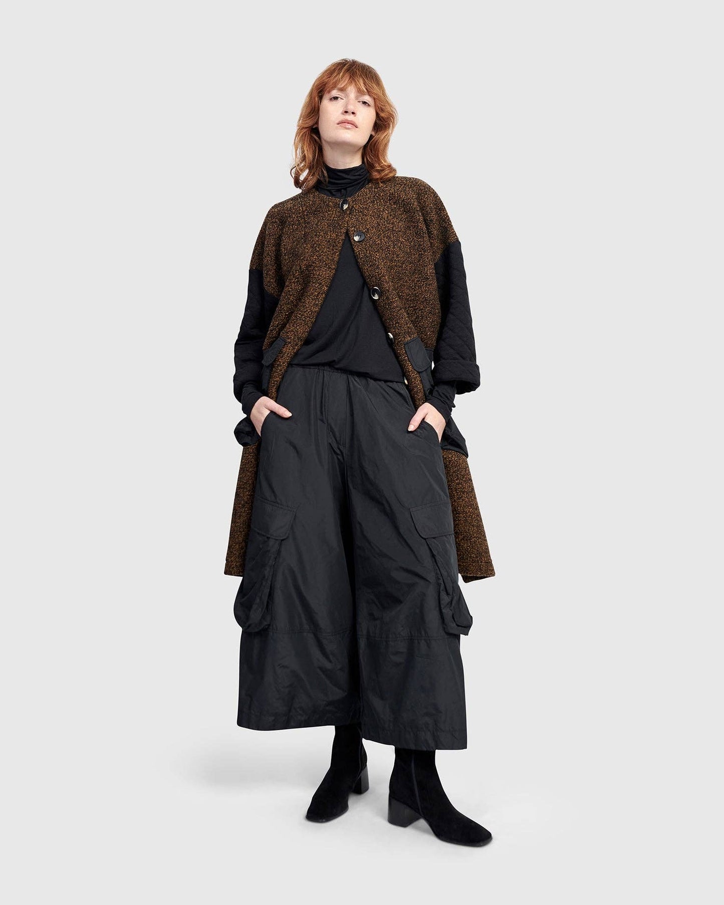 Urban Wide Cargo Pants, Black: BLACK / 1 (US 6-8)
