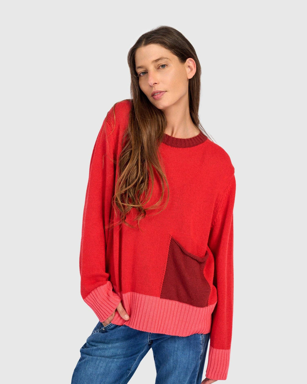 Bauble Pocket Sweater, Red: Red / ONE SIZE