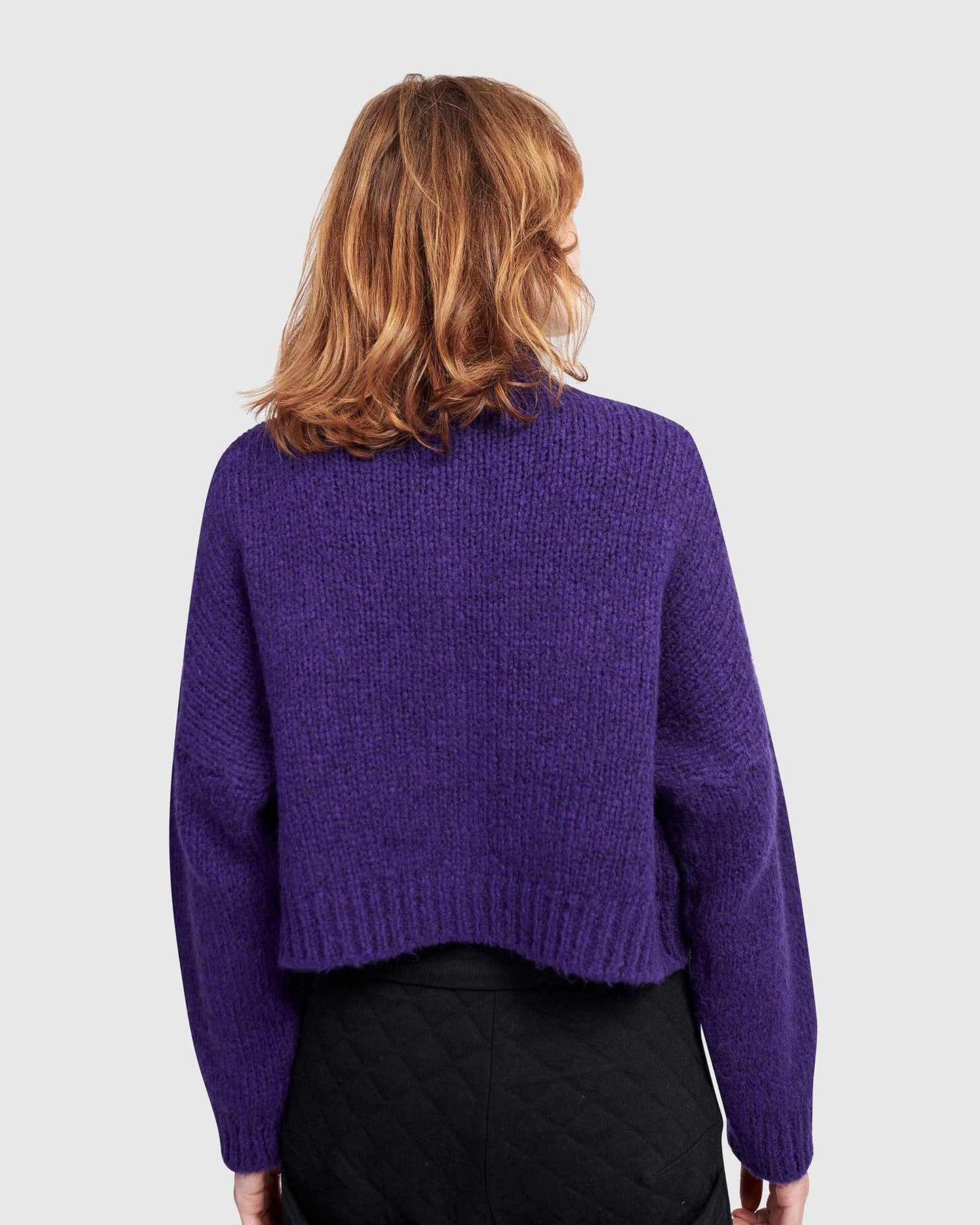 Trucker Cardigan, Purple: Purple / S (US 8-12)
