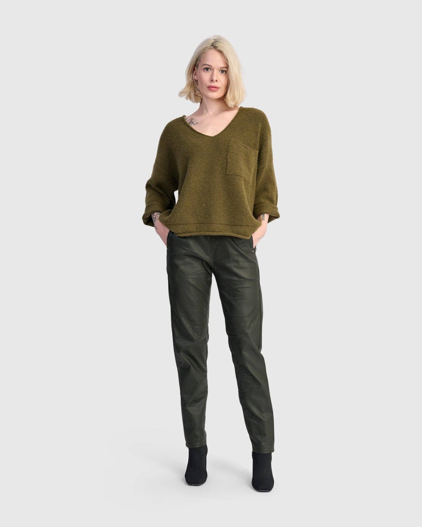 Basis Pullover Sweater, Khaki: Khaki / M (US 12-14)