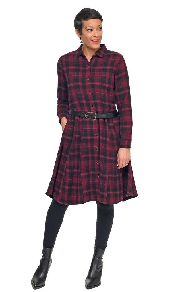 CV1208 Sheridan Dress in Lucerne Flannel*: XS