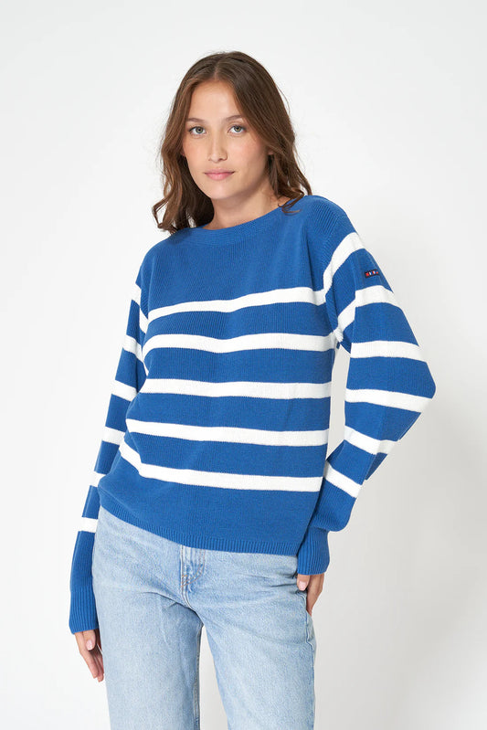 Striped Cotton Knit Jumper A1873 - Batela