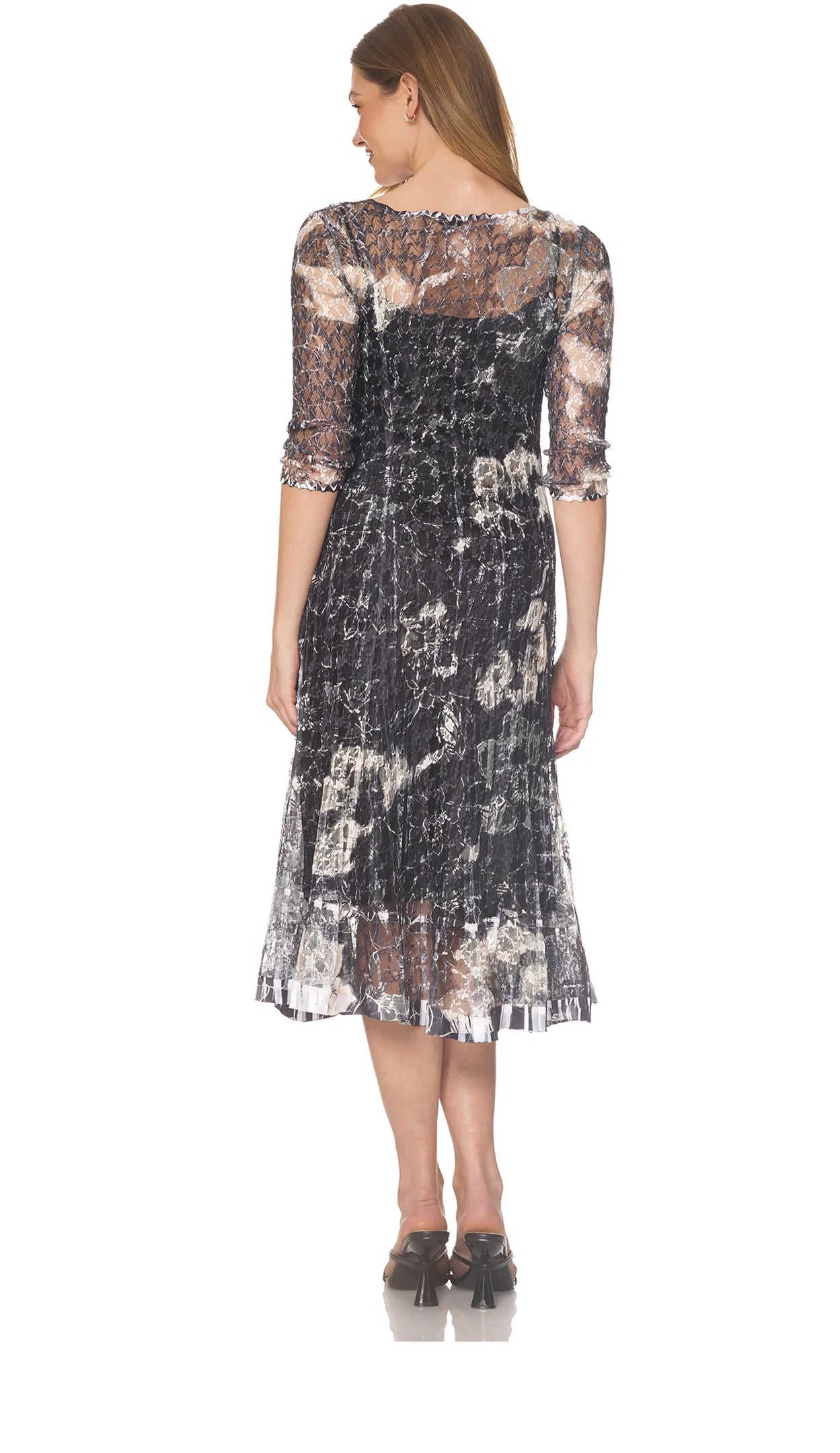 Lace 3/4 Sleeve Dress CTL15435 - KOMAROV