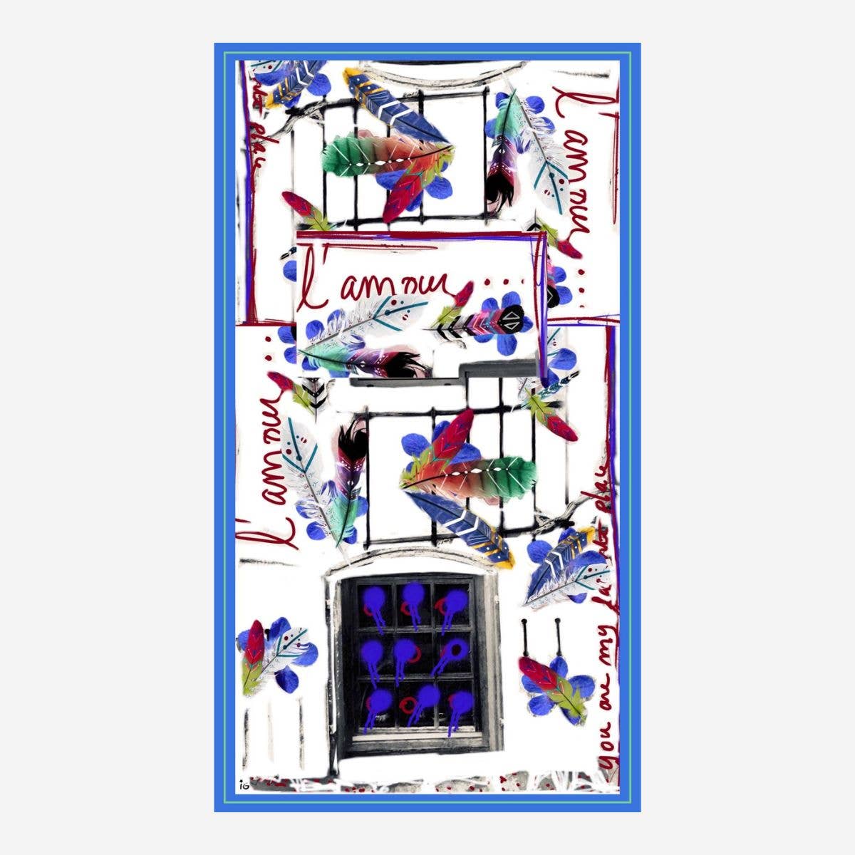 Cotton Scarf Love Letters