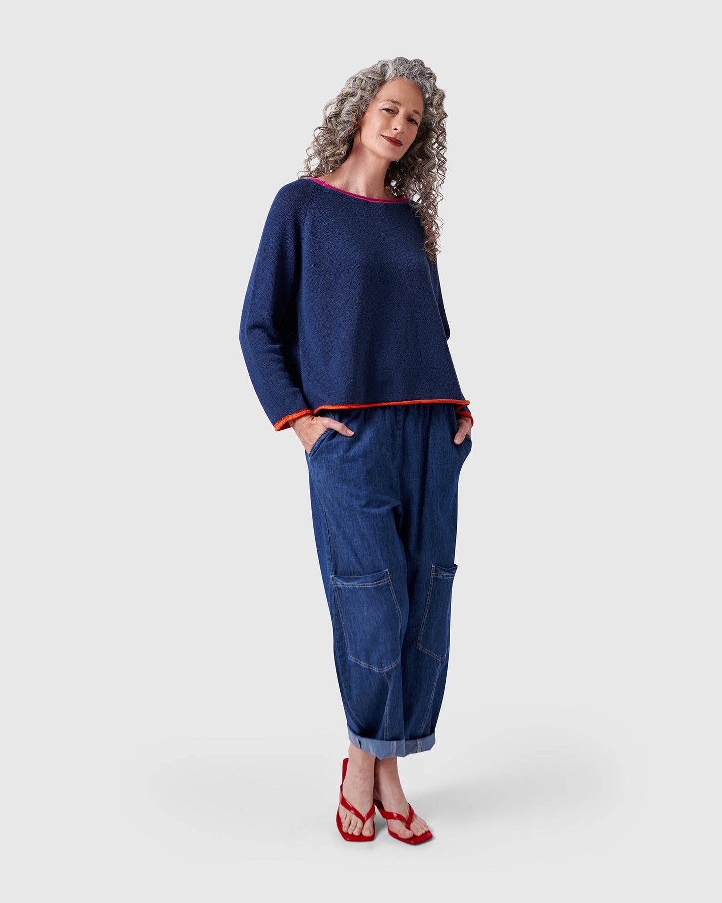 Gigi Sweater, Navy: NAVY / ONE SIZE