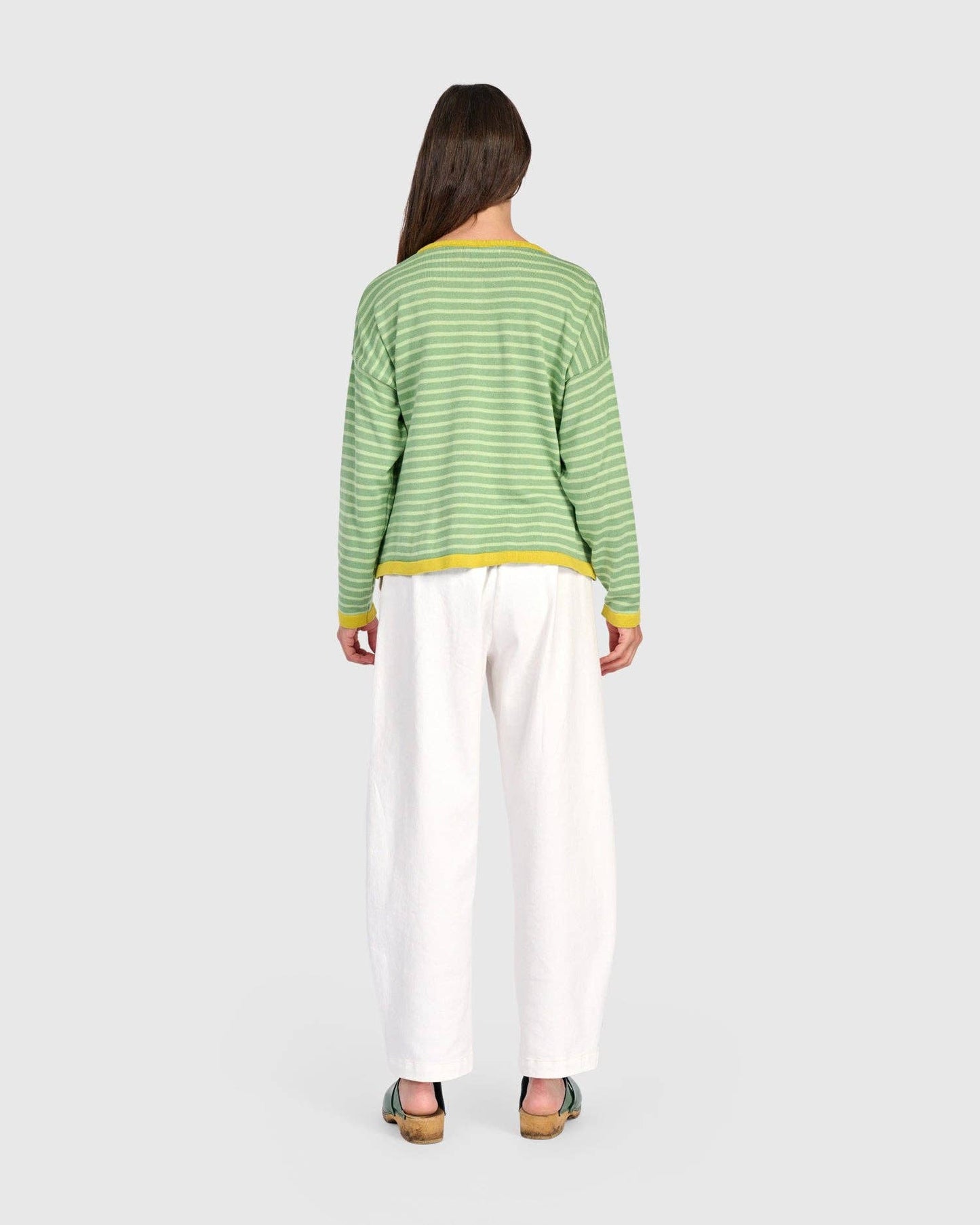 Thimble Trimmed Cardigan, Pistachio: Lime / ONE SIZE