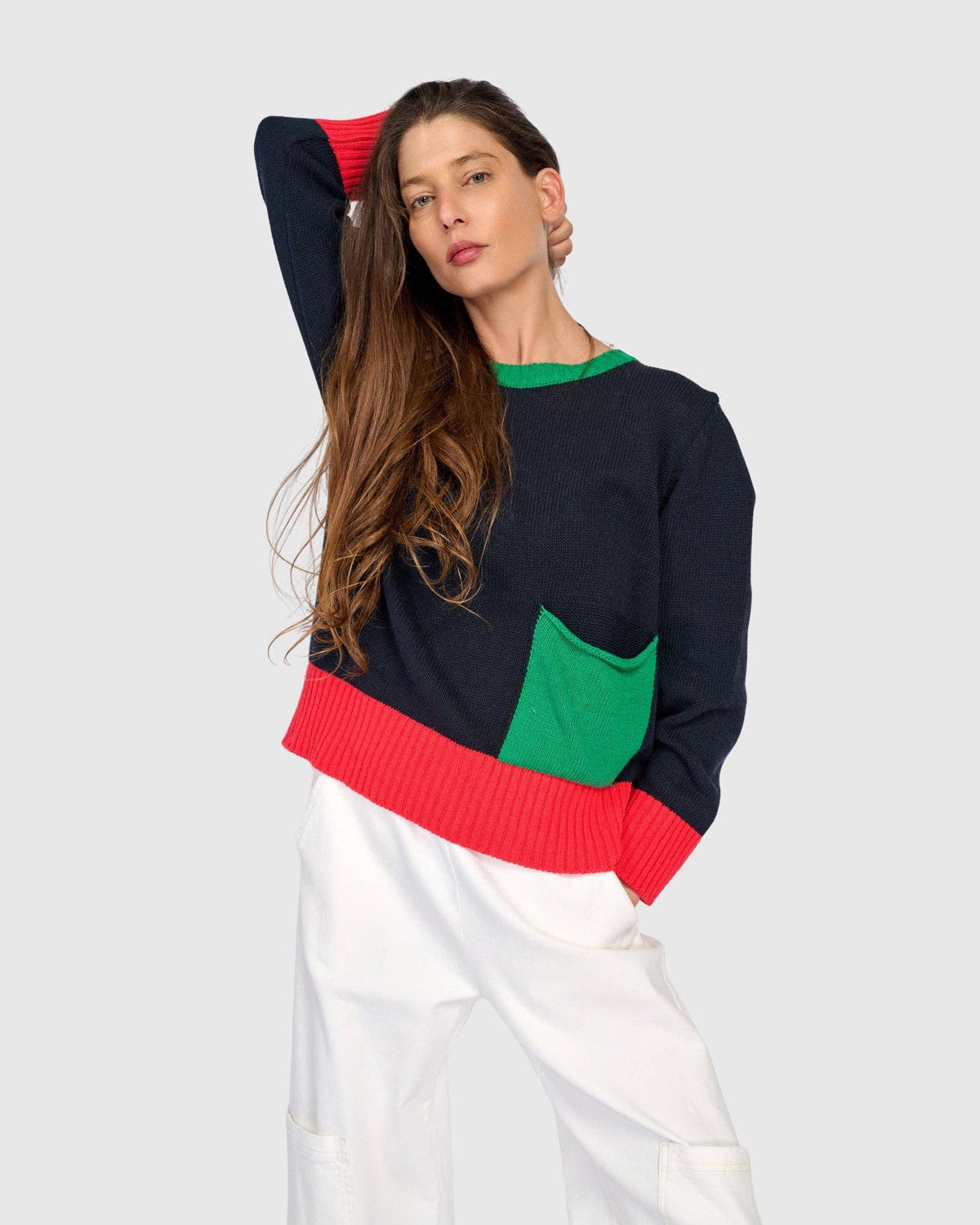 Bauble Pocket Sweater, Green: Green / ONE SIZE