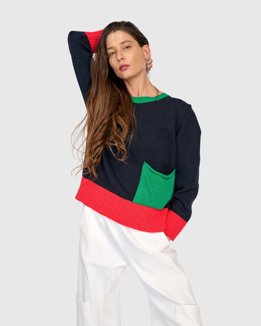Bauble Pocket Sweater, Green: Green / ONE SIZE