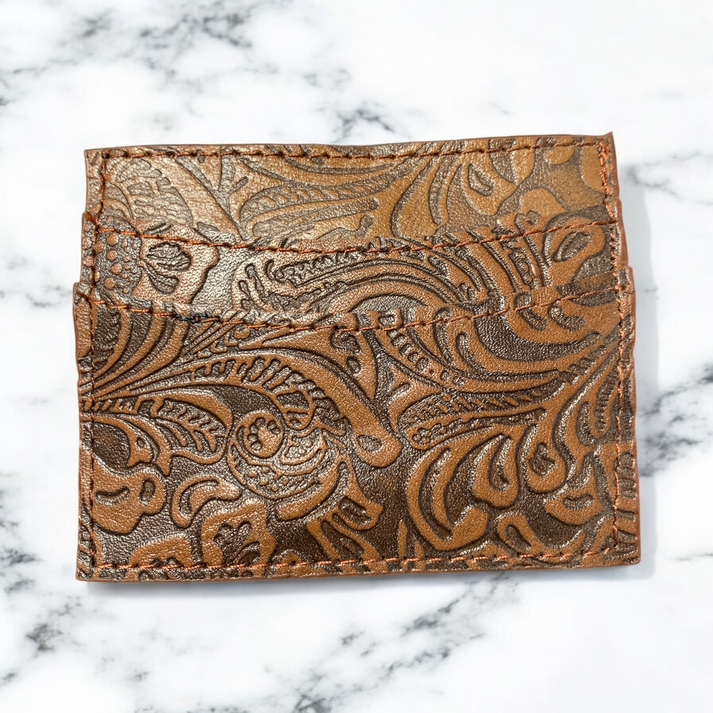 Floral Embossed Card Holder