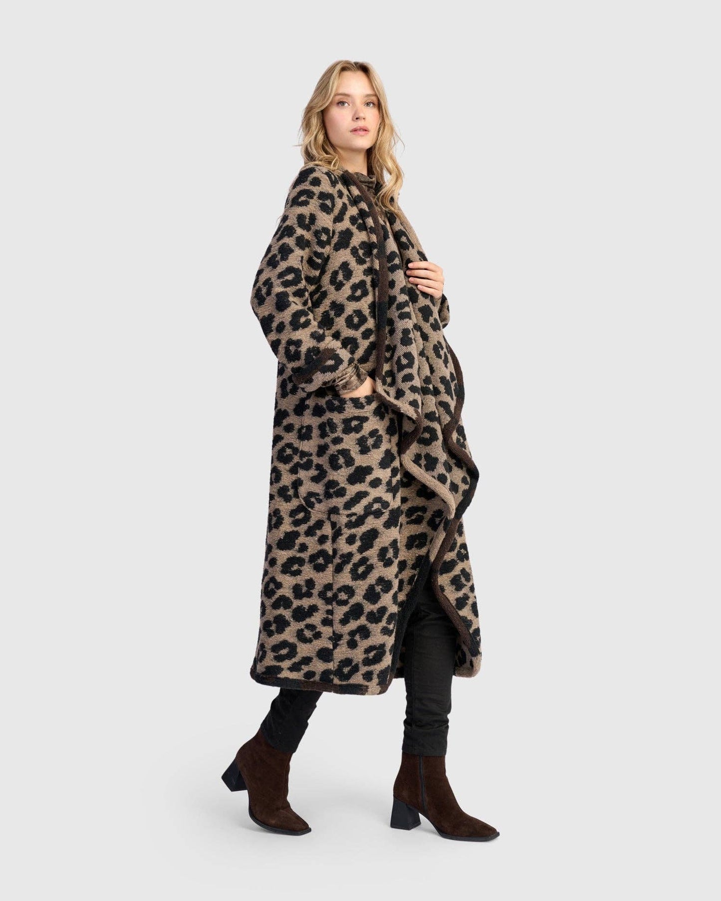 Sable Cozy Draped Coat - Alembika