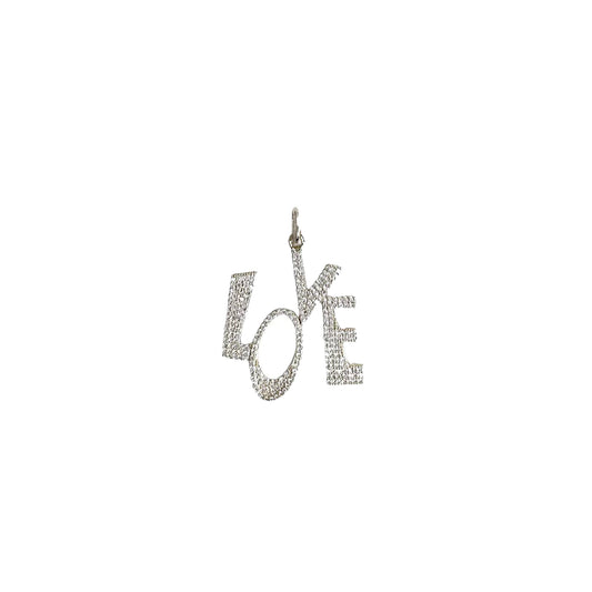 Funky Love CZ  Charm: Silver