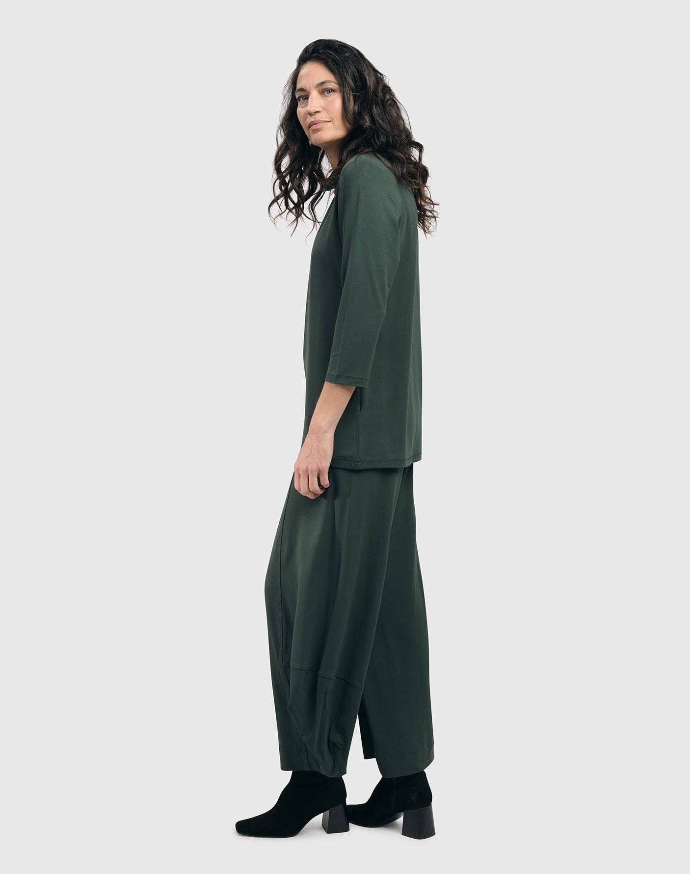 Essential Punto Pants, Green: Green / 0 (US 4-6)