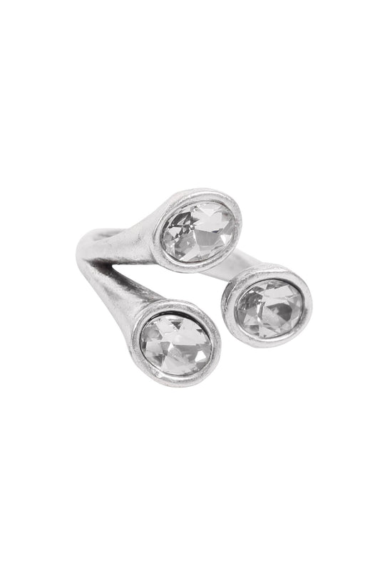 Handmade Crystal Brass Ring - 6824