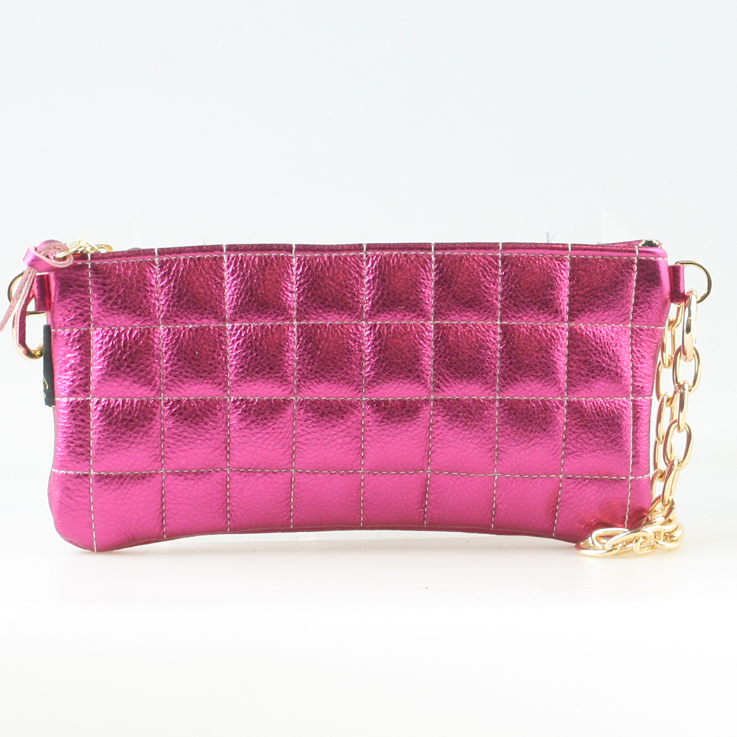 The QUILTED Sophia: Mango / Chain Shoulder Strap