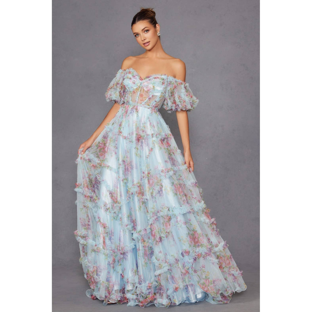 JT2887C THIS FLOOR-LENGTH GOWN IS A PERFECT BLEND OF ELEGANC: BLUE / 10