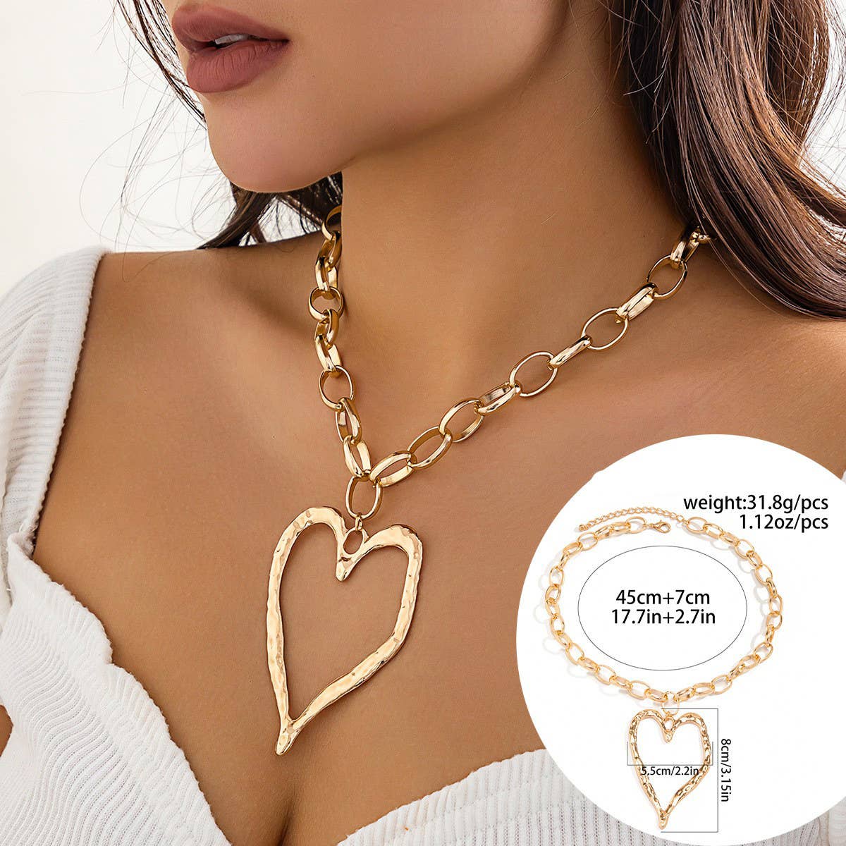 EXAGGERATED HOT GIRL SIMPLE ADJUSTABLE NECKLACE_CWAJE1918: TYPE4 / (OS) 2