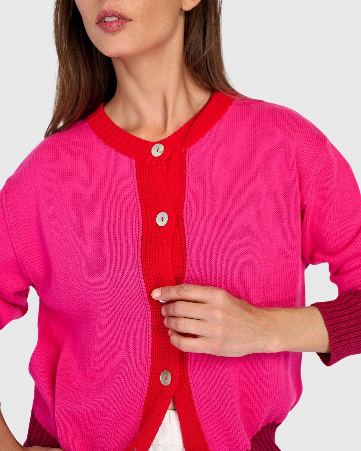 Cricket Cardigan, Fuchsia: Fuchsia / ONE SIZE