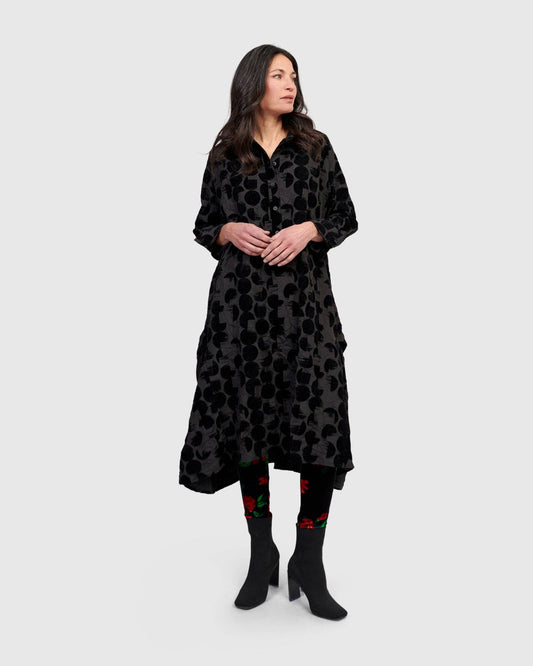 Odessa Draped Shirtdress, Crescent: Crescent / M (US 12-14)