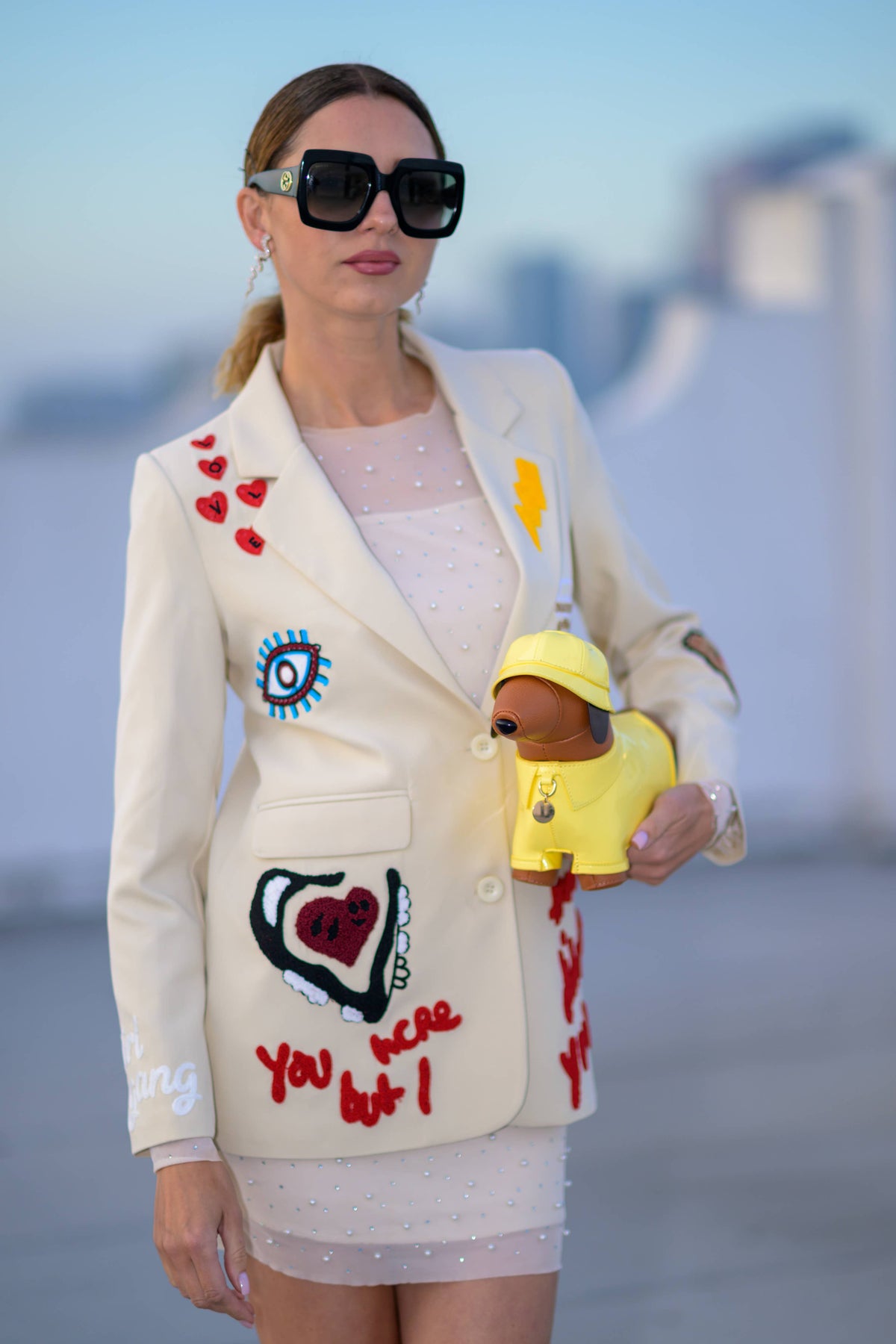 Jack & Jill Blazer: Beige / S