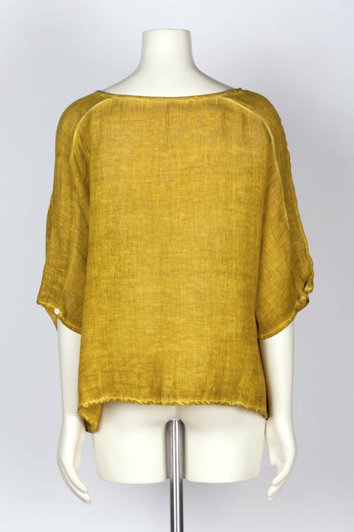 Everly Linen Blouse Mustard: Mustard