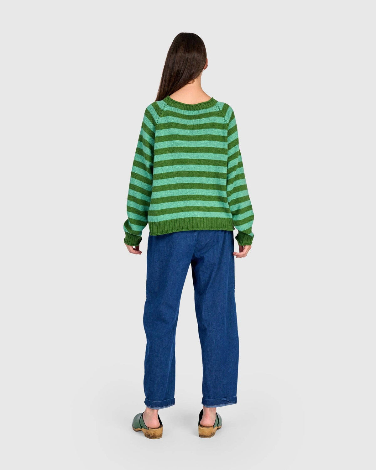 Sunny Stripe Cardigan, Green: Green / ONE SIZE
