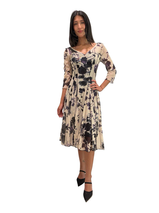 ADDISON  Fit and Flare 3/4 Sleeves Fit and flared Dress