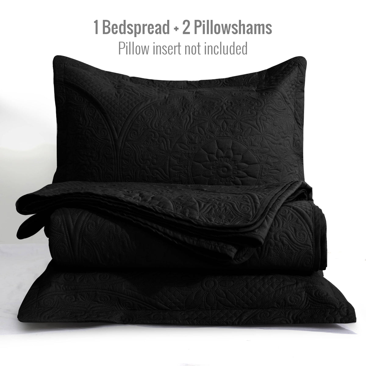 3 Piece Reversible Quilted Bedspread Coverlet Comforter Set: King / Ochre