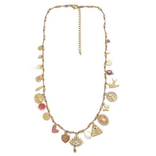 Heart and Nature Charm Necklace -  N2-2677