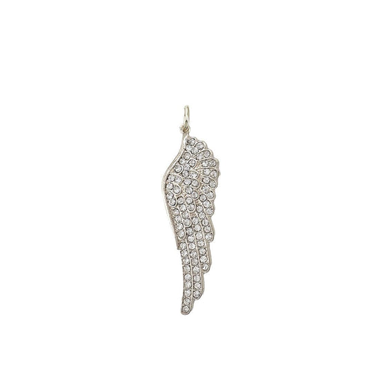 Celestial Guardian Wing Pendant: Silver