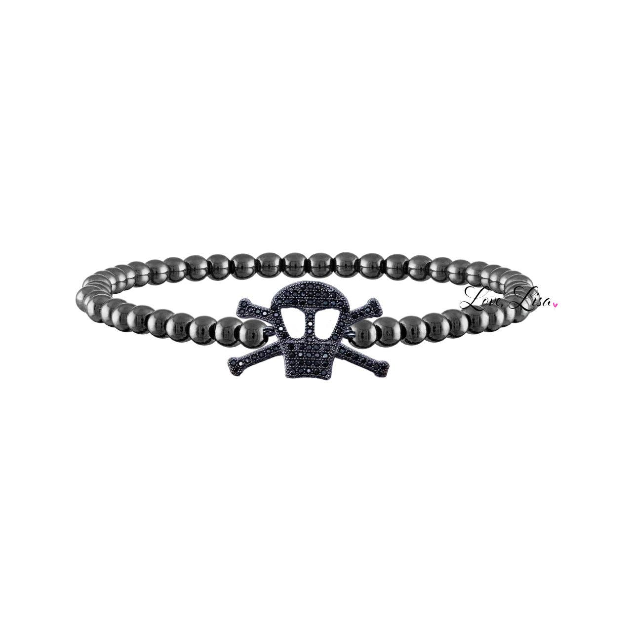 Ziggy Skull Bracelet: Gold