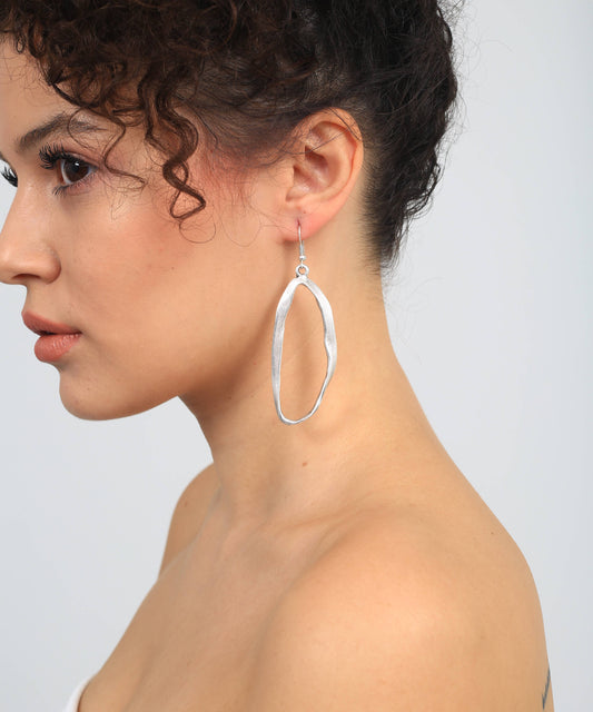 Antique Silver Plated Boho Style Earrings