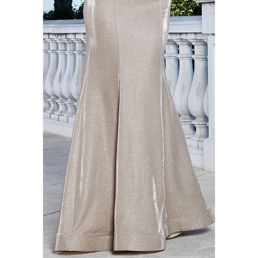 Cap Sleeve Embroidered Glitter Mesh MoB Gown: Champagne / 14