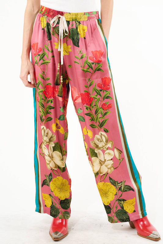 My Valentine Pants: Dusty Rose Floral / L