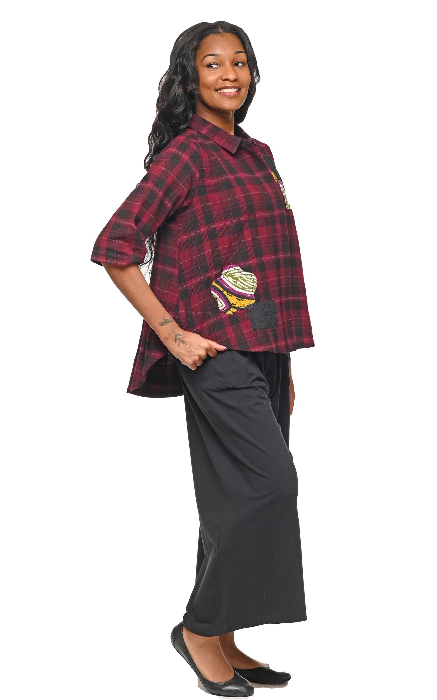 CV1234 Alison Top in Lucerne Flannel*: XS