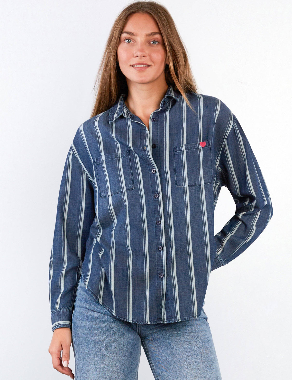 Daydream Shirt: Indigo Cabana Str / M