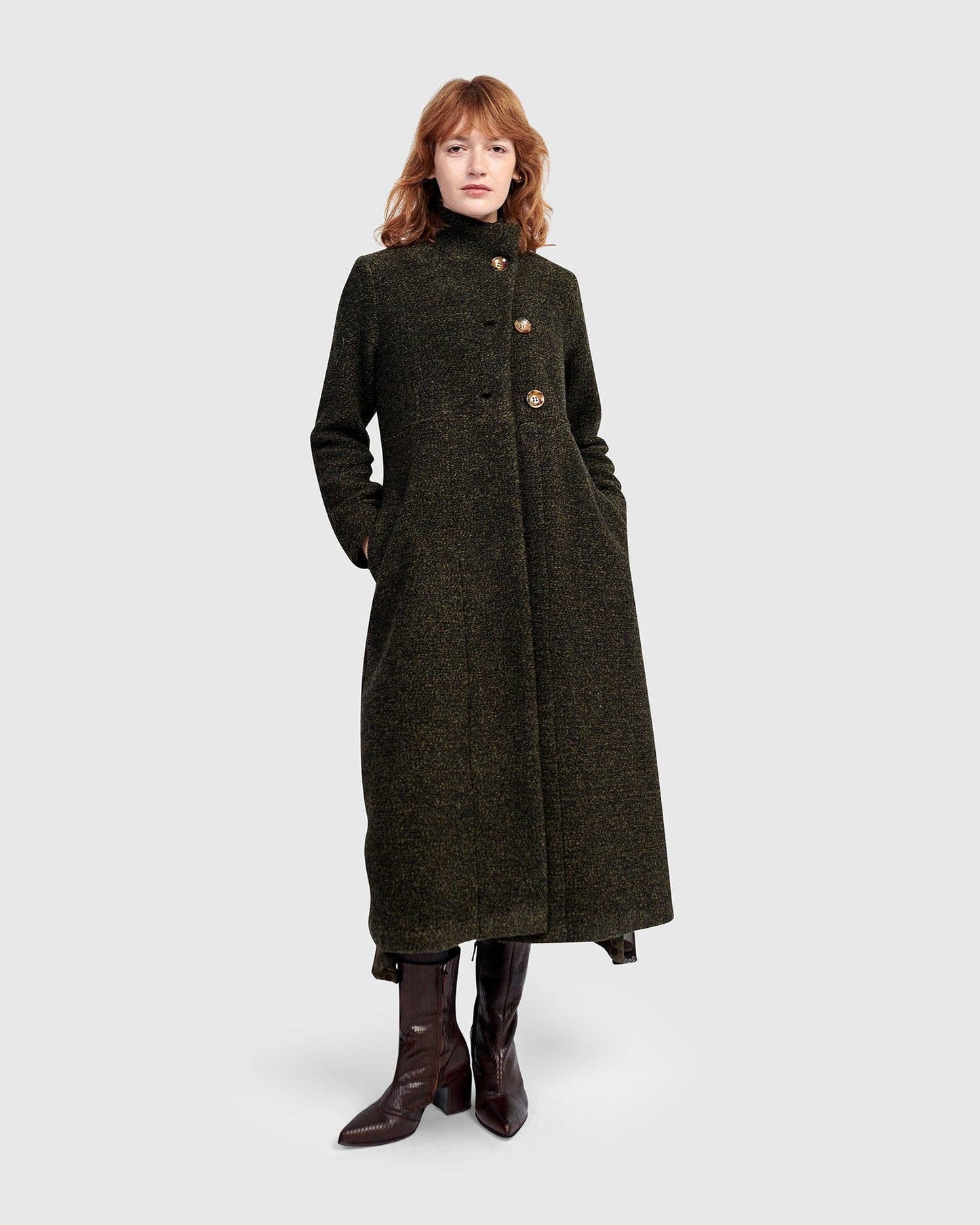 Urban Tash Long Coat, Khaki: Khaki / 1 (US 6-8)