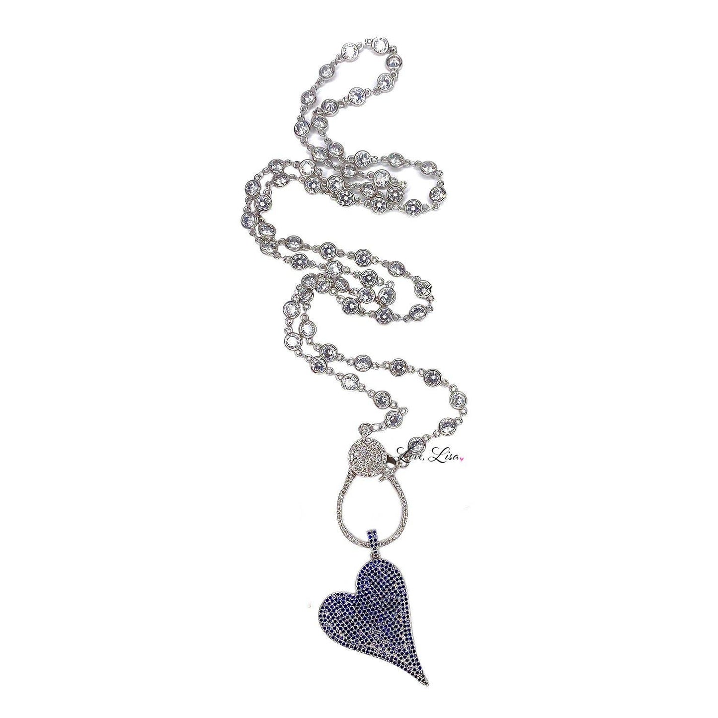 Magnificent Slanted Heart Charm: Gold