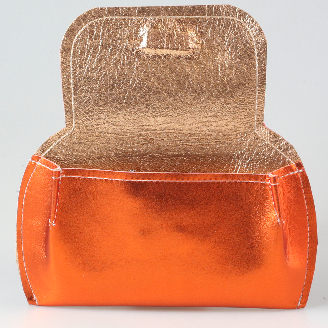 The Marla Sunglass Case: Metallics!: Emerald Inside / Silver Outside