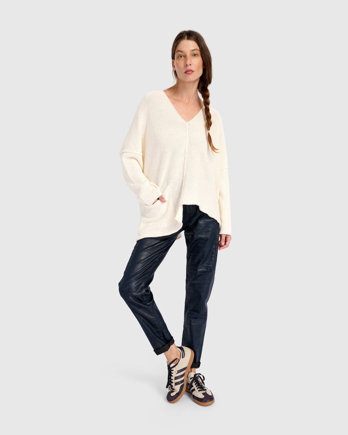 Bliss Slouchy Sweater, Cream: Cream / ONE SIZE