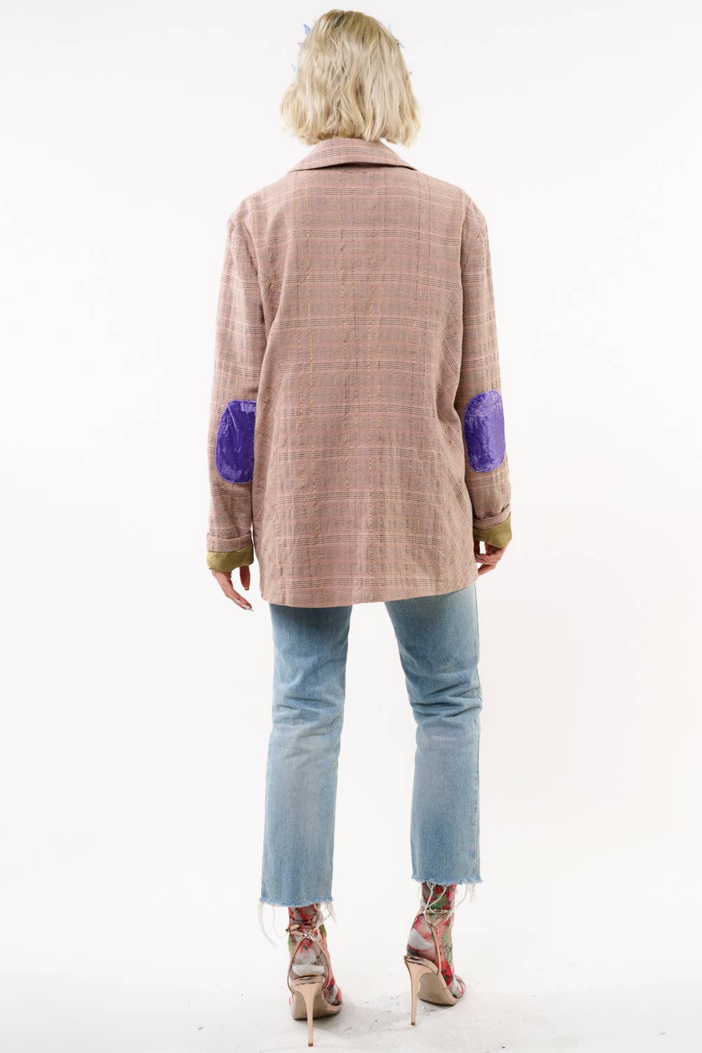 Sudden Sensation Blazer | Pink Jacket | Embroidered Jacket: Pink Ash / S