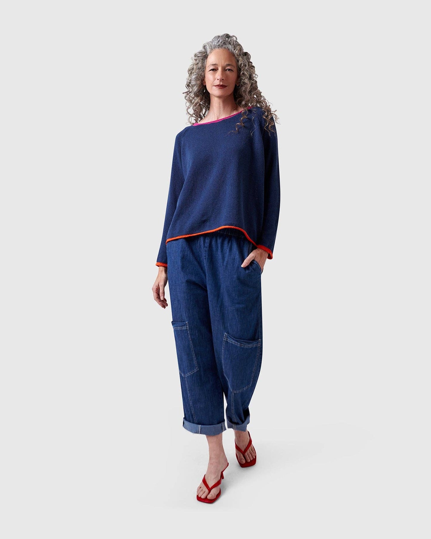 Gigi Sweater, Navy: NAVY / ONE SIZE