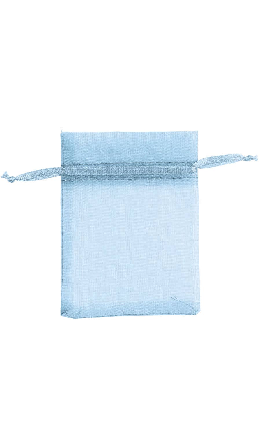 Organza Drawstring Pouch: White / Pack of 10 / 5" x 7"