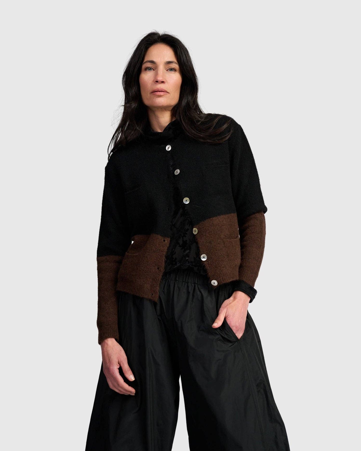 Maeve Cardigan, Black/Choco: MIX / S (US 8-12)
