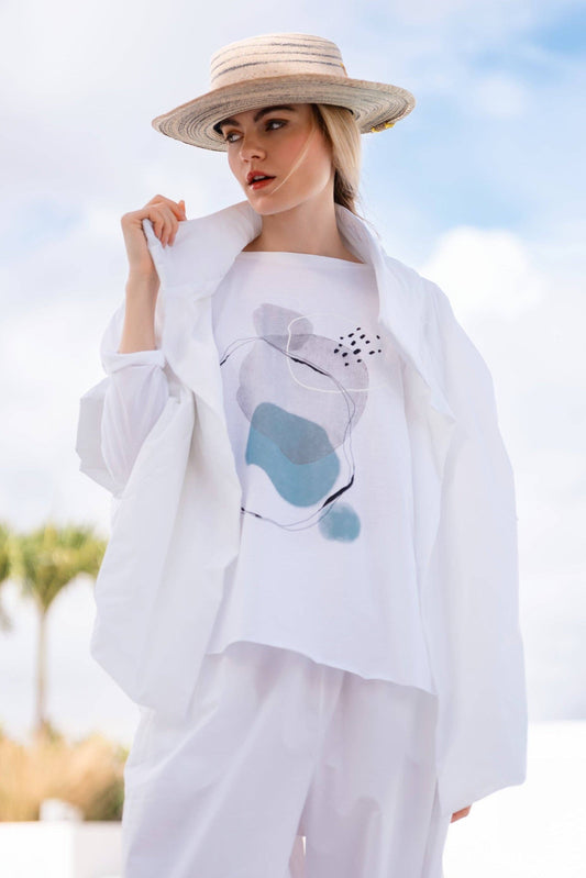 Nylon Chic Cape - White