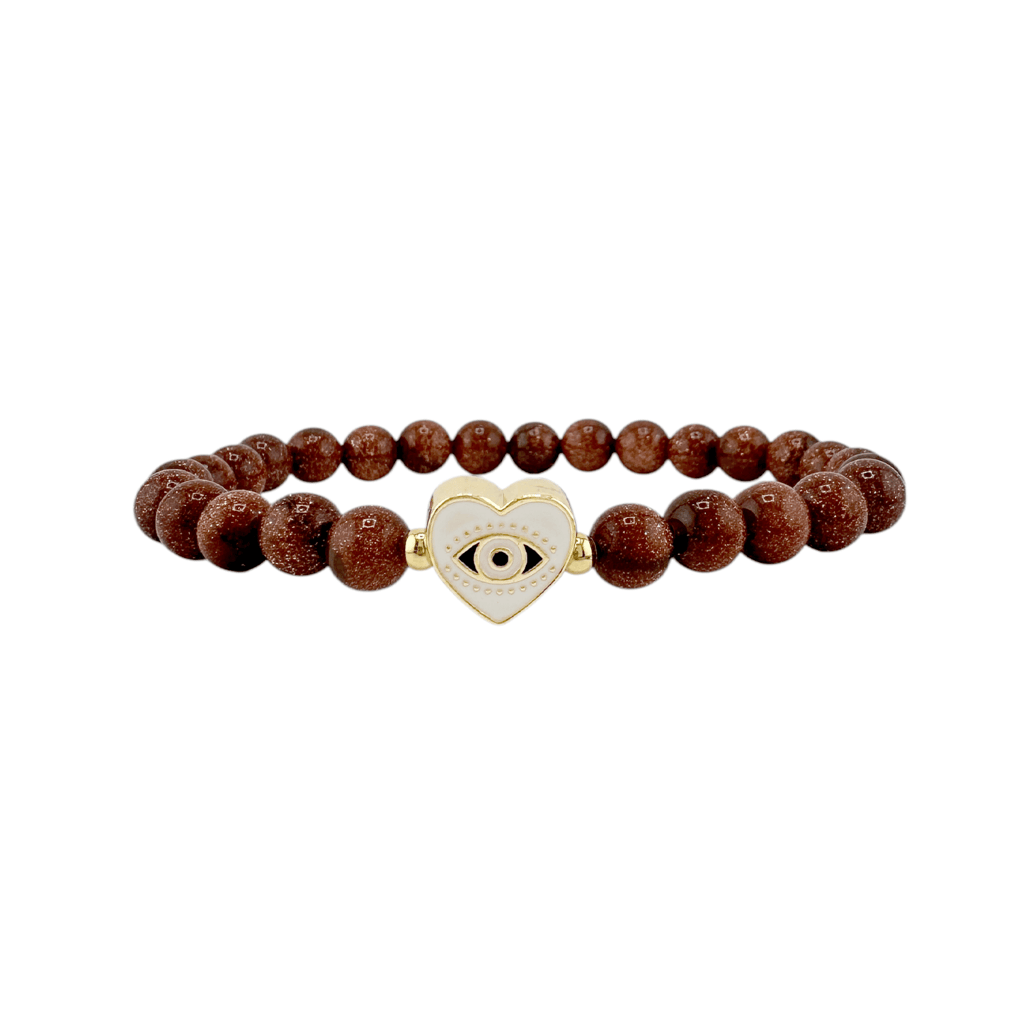 Sandi Heart of Protection Gemstone Evil Eye Bracelet: Black Jasper