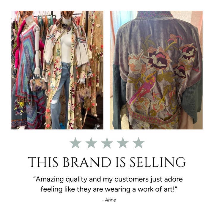 Sweet Fantasy Kimono | Peacock Floral Print | Women's Kimono: Night Peacock Print / One Size