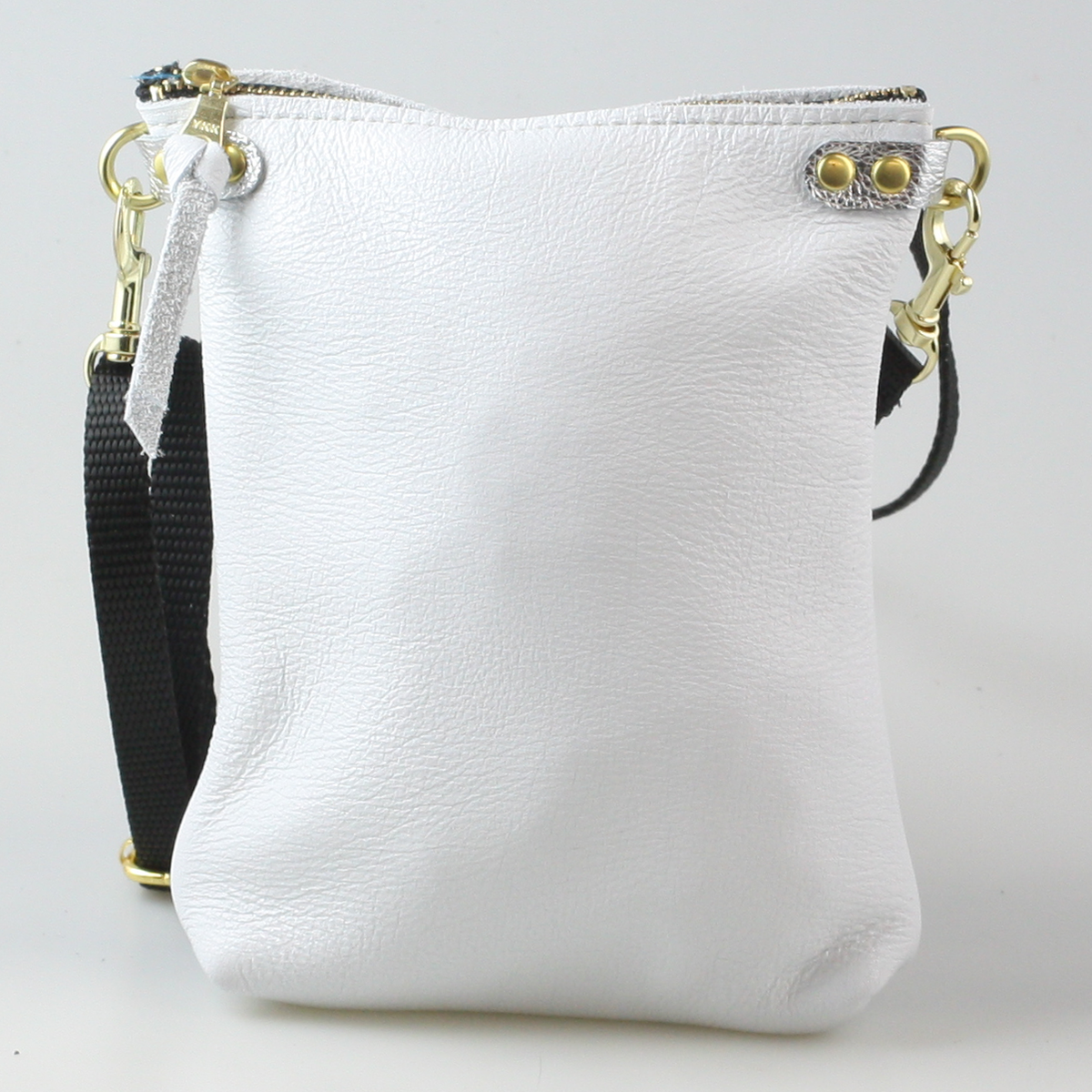 The Lisa Cellphone Crossbody Pouch : Mango / Black Webbing Crossbody Strap