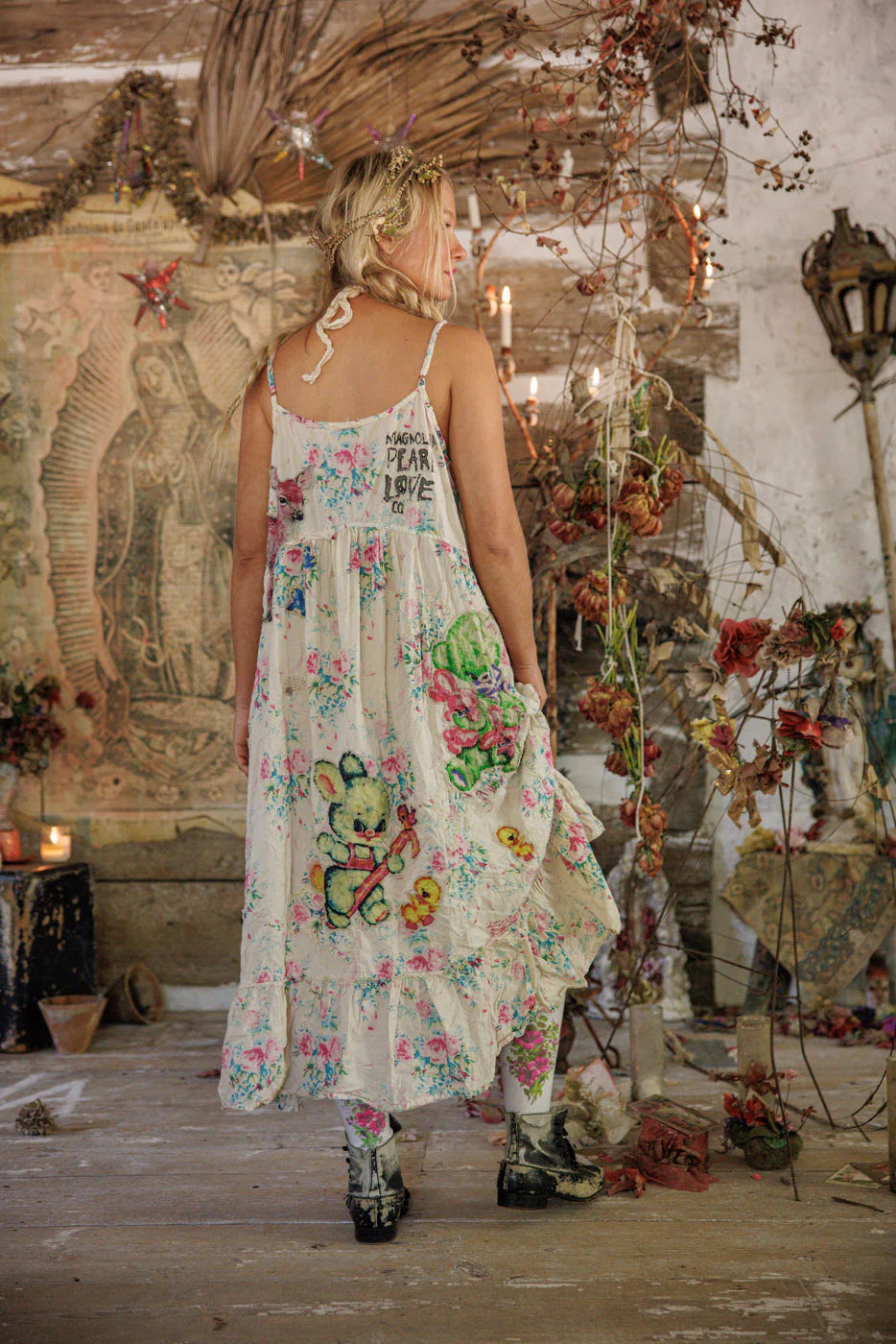 Appliqué Vianney Slip Dress 1434 - Magnolia Pearl