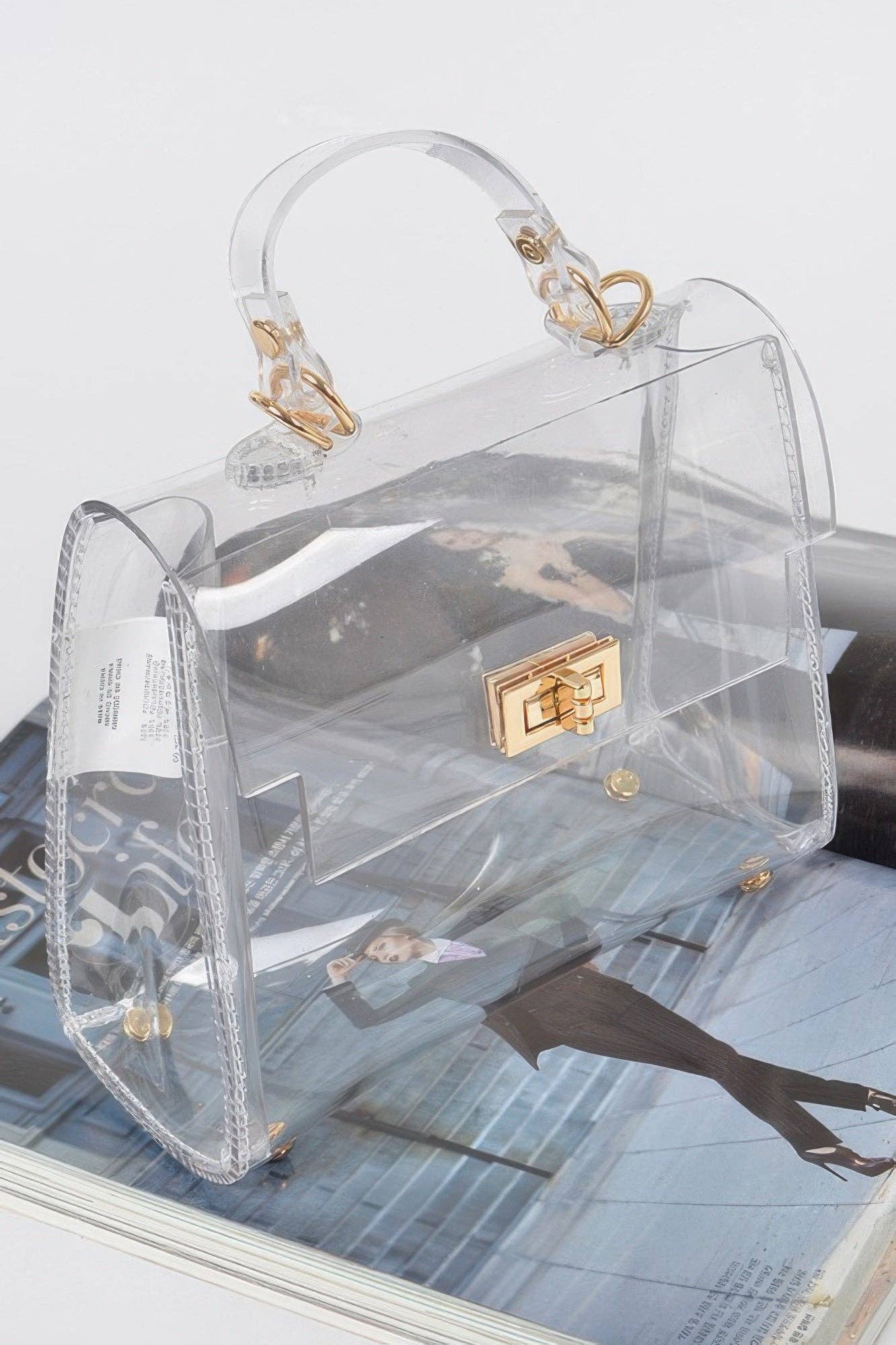 WOMEN'S BAG SALERNO New Collection ITALY BYMANYC ® New York: Clear Silver
