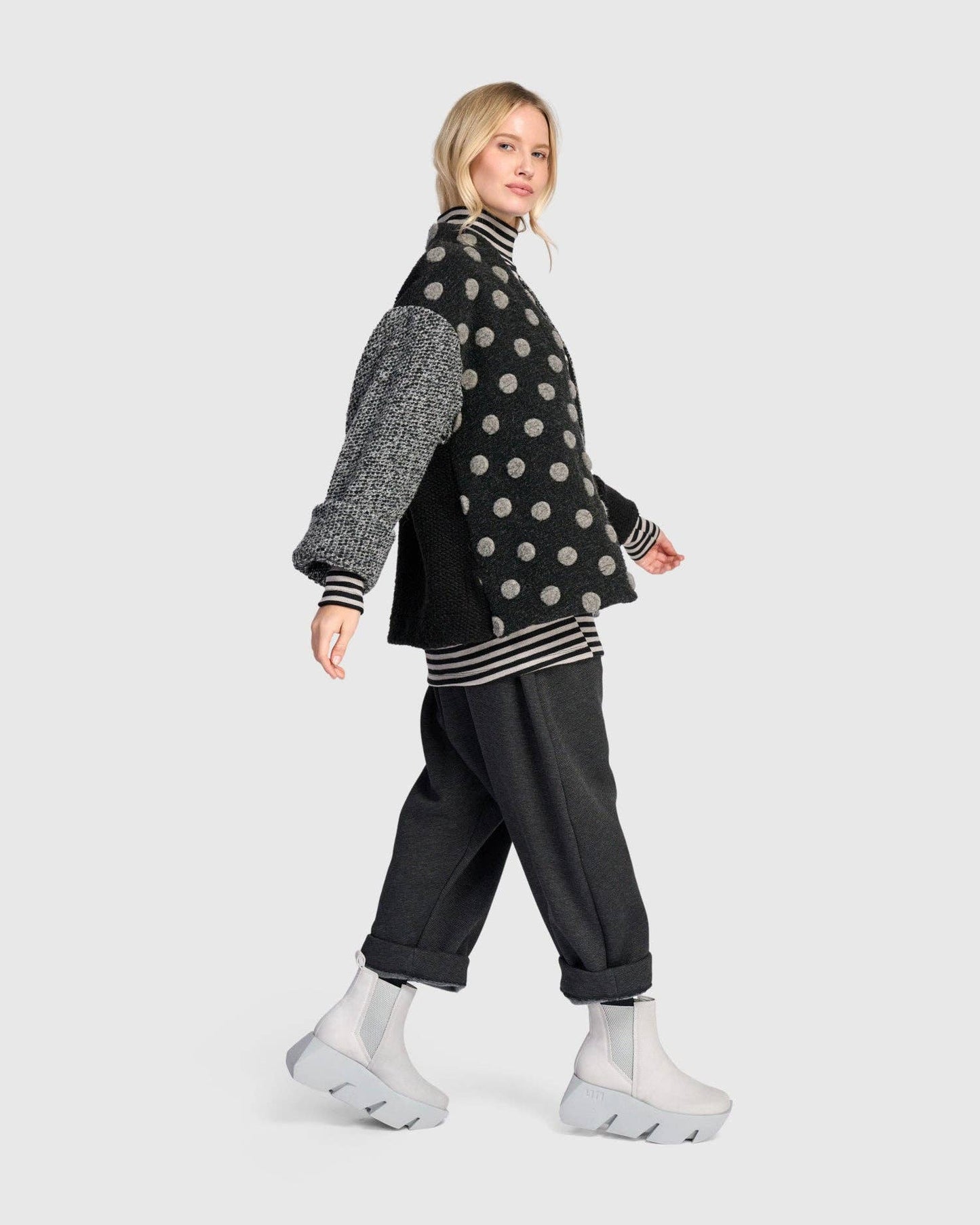 Urban Maggie Cardigan, Grey Mix: Dottie / S (US 8-12)